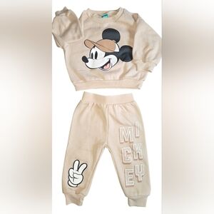 Disney Cream Mickey Mouse Kids Matching Set